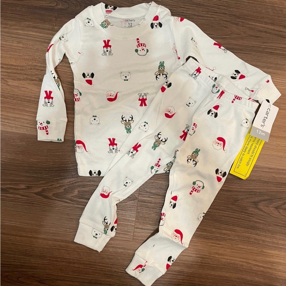 NWT Carter’s Christmas Holiday Pajamas 12M